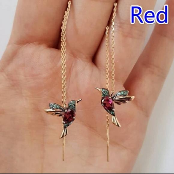 Fashion Jewelry Jewelry - Humming bird dangle earrings